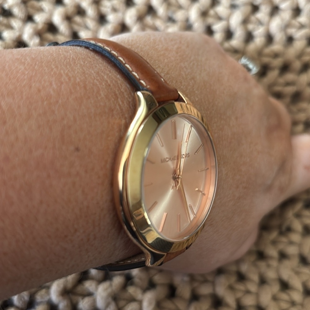 Michael Kors brown leather watch